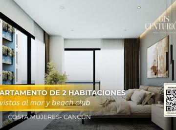 Departamento · 133m² · 2 Recámaras · 1 Estacionamiento · Departamento en Venta de 2 Habitaciones en Cancún | Vista Al Mar, Alberca y Gym