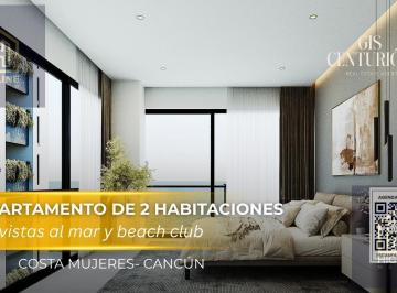 Departamento · 133m² · 2 Recámaras · 1 Estacionamiento · Departamento en Venta de 2 Habitaciones en Cancún | Vista Al Mar, Alberca y Gym