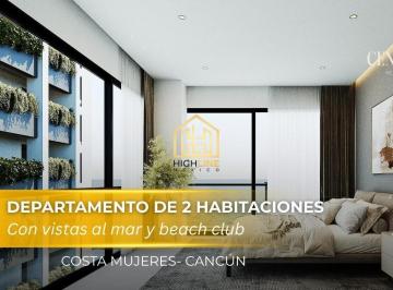 Departamento · 133m² · 2 Recámaras · 1 Estacionamiento · Departamento en Venta de 2 Habitaciones en Cancún | Vista Al Mar, Alberca y Gym