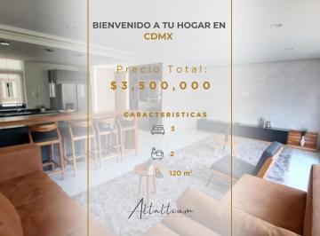 Departamento de 3 habitaciones, Benito Juárez · Venta de Departamento en Colonia del Valle Sur, Benito Juárez
