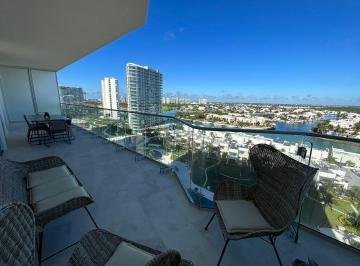 Departamento · 260m² · 3 Recámaras · 2 Estacionamientos · Departamento en Renta en Sls Residences Amueblado Vista Espectacular! Puerto Cancún