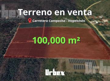 Terreno / Lote · 100000m² · Vendo Terreno Totalmente Mecanizado en Carretera Campeche - Hopelchén