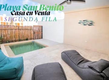 Casa · 216m² · 4 Recámaras · 2 Estacionamientos · Hermosa Casa en Playa San Benito Segunda Fila