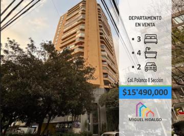 Departamento · 300m² · 3 Recámaras · 2 Estacionamientos · Departamento en Venta Horacio Polanco