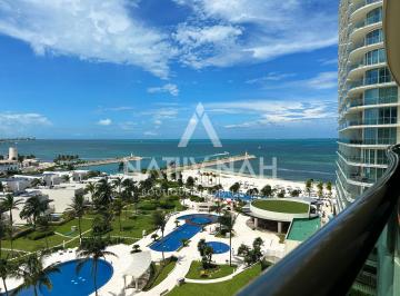 Departamento · 245m² · 3 Recámaras · 2 Estacionamientos · Departamento en Venta Beach Front, en Novo Cancún, Puerto Cancún, Cancún