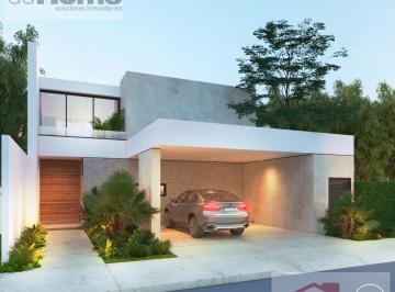 Casa · 224m² · 3 Recámaras · 2 Estacionamientos · Casa Nueva en Privada Preventa, Cholul, Mérida
