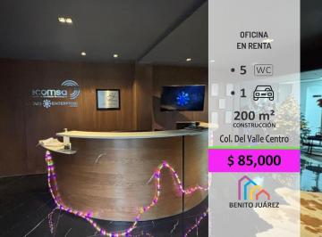 Oficina · 200m² · 1 Estacionamiento · Oficinas en Renta Eugenia del Valle Centro