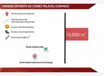Terreno industrial · 10000m² · Terreno en Venta en Parque Industrial en Gomez Palacio