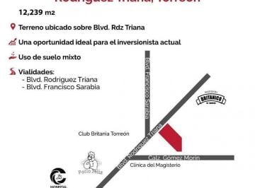 Terreno comercial · 12239m² · Terreno en Venta en Blvd. Rodriguez Triana en Torreon