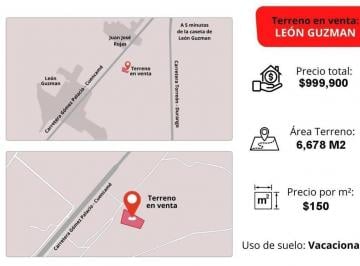 Terreno comercial · 6666m² · Terreno en Venta León Guzman, Lerdo Dro.
