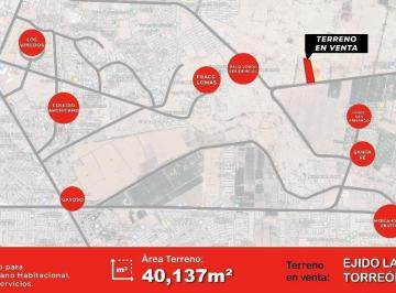 Terreno / Lote · 40137m² · Terreno en Venta en Ejido La Paz, Torreon