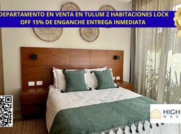 Departamento · 74m² · 2 Recámaras · 1 Estacionamiento · Ventade Departamento Tulum 2 Hab Lock Off 20 Años Financiamiento