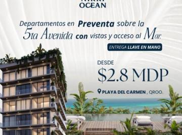 Departamento de 2 habitaciones, Solidaridad · Departamento de Lujo de 2 Habitaciones a 250 m² del Mar a 3.5 Mdp.