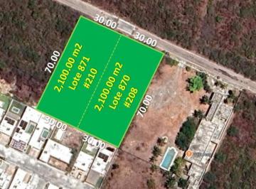 Terreno / Lote · 2100m² · Terrenos de 2,100 m² en San Diego Cutz, Conkal