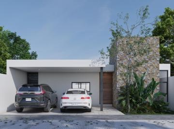 Casa · 153m² · 3 Recámaras · 2 Estacionamientos · Casa de 1 Planta en Priv. Res. Gran Bosco San Diego Cutz Conkal Mod. F11 - 153
