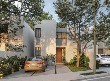 Casa · 153m² · 3 Recámaras · 2 Estacionamientos · Casas en Privada Residencial Senda Real en Pre - Venta, Conkal