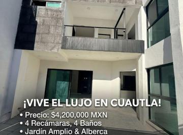 Casa de 4 habitaciones, Cuautla · Casa Escriturada en Venta, Ideal Para Cualquier Tipo de Credito