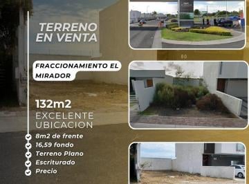 Terreno / Lote , El Marqués · Venta de Terreno de 132 m² Plano y Escriturado en El Mirador Queretaro