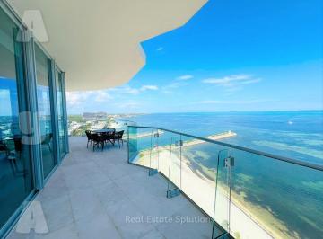 Departamento · 337m² · 4 Recámaras · 2 Estacionamientos · Departamento en Venta, 4 Recámaras, Nivel 16, Frente Al Mar, Sls Beach, Novo Puerto Cancún
