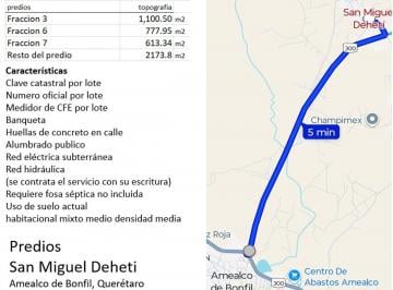 Terreno / Lote , Amealco de Bonfil · Terrenos en Amealco, Localidad de San Miguel Deheti