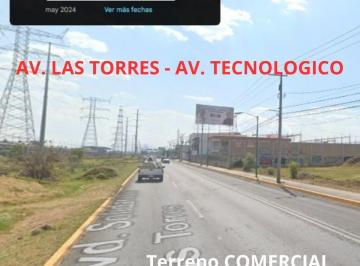 Terreno / Lote · 4900m² · Terreno Comercial en Venta Metepec Av Las Torres - Zona Tren Interurbano
