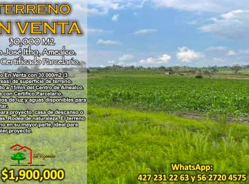Terreno / Lote 30000m² Venta Pueblo San José Itho · Terreno en Venta 30,000 m² Ideal Para Proyecto o Inversión en Amealco