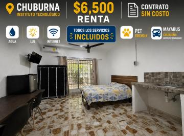 Departamento de 1 habitación, Mérida · Departamento Tipo Estudio en Renta en Chuburná Mayabus Cerca