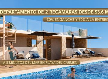 Departamento · 57m² · 2 Recámaras · Departamento 2 Recamaras/ 5 Calles del Mar/ Playa del Carmen/ Amueblado/ Spa/ Plusvalia/preventa.