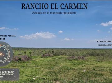Terreno / Lote · 1000000m² · Rancho en Venta. 1 Km de Frente de Carretera Manuel - Aldama