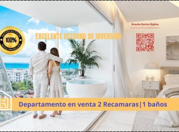 Departamento · 58m² · 2 Recámaras · 1 Estacionamiento · Departamento en Playa del Carmen, Zona Centro, Muy Cerca de La Playa Excelente Inversión