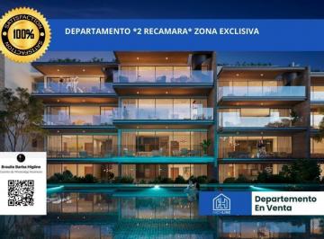 Departamento · 90m² · 2 Recámaras · 1 Estacionamiento · Departamento Residencia de Lujo en Playacar con Amenidades Tipo Club Excelente Zona
