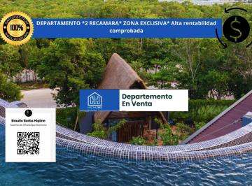 Departamento · 82m² · 2 Recámaras · 1 Estacionamiento · Departamento en Tulum Penthouse con Sky Bar, en Aldea Zamá | Alta Rentabilidad Comprobada