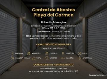 Bodega comercial · 15m² · Bodega en Renta Dentro del Central de Abastos de Playa del Carmen