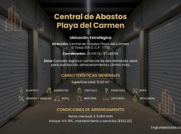 Bodega comercial · 15m² · Bodega en Renta Dentro del Central de Abastos de Playa del Carmen