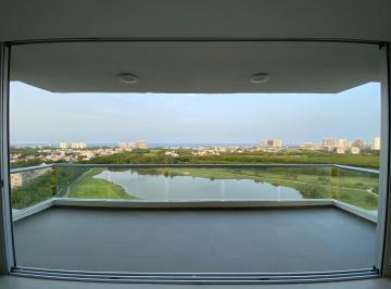Terraza sala coemdor · Departamento Al 12 Piso de Palmeras en Puerto Cancún