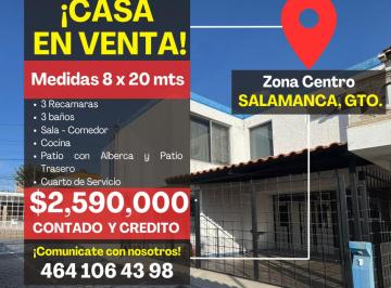 Casa de 3 habitaciones, Salamanca · Casa en Venta, Zona Centro, Salamanca, Gto.