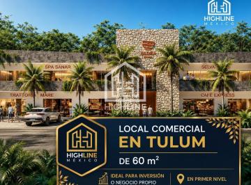 Departamento · 60m² · Local Comercial en Venta Tulum 2 en Primer Nivel