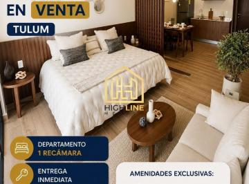 Departamento · 50m² · 1 Recámara · Departamento en Venta en Tulum 2 Recamaras con Alberca