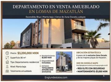 Departamento · 90m² · 2 Recámaras · Departamento - Fraccionamiento Lomas de Mazatlán