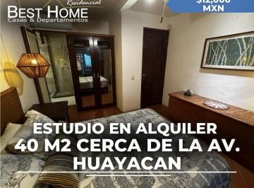 Departamento · 40m² · 1 Recámara · 2 Estacionamientos · Estudio de 40 m² Cerca de Av Huayacan - Av Sierra Madre - Cancún