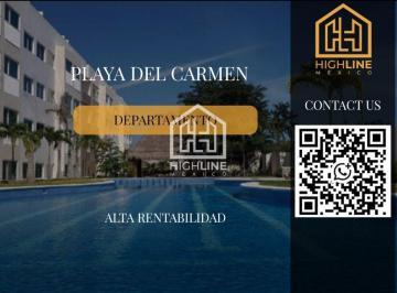 Departamento · 120m² · 2 Recámaras · 1 Estacionamiento · Departamento en Playa del Carmen, 2 Habitaciones en Venta, Alberca, 10 Minutos de La Playa