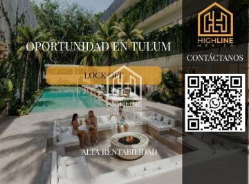 Departamento · 60m² · 2 Recámaras · Departamento en Venta en Tulum Lock Off, Acceso a Beach Club, Alberca, Roi, Ideal Para Renta