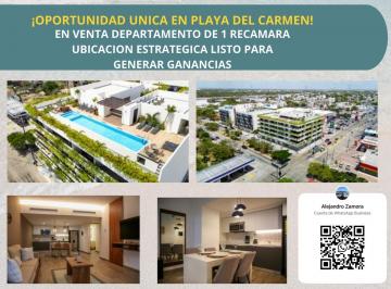 Departamento · 69m² · 1 Recámara · 1 Estacionamiento · Departamento en Venta Ubicado en Playa del Carmen a 5 Minutos del Mar