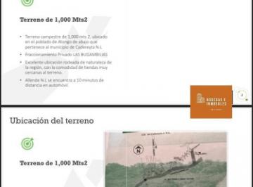 Terreno / Lote · 1000m² · Terreno en Venta en Allende N. L.