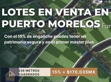 Terreno / Lote · 236m² · Terreno en Puerto Morelos, Una Comunidad Planeada