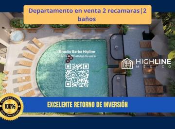 Departamento · 99m² · 2 Recámaras · 1 Estacionamiento · Departamento en Playa del Carmen Para Rentas Vacacionales Excelente Retorno de Inversión