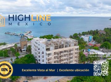 Departamento · 42m² · 1 Recámara · 1 Estacionamiento · Oportunidad Departamento en Mahahual | Vistas Al Caribe y Terrazas con Alberca Privada