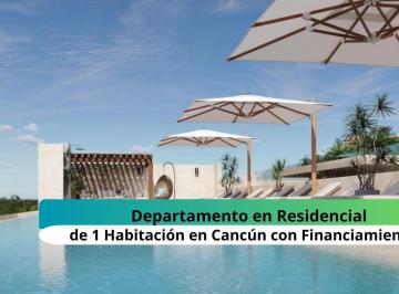 Departamento con Rooftop · Loft en Venta en Cancun con Financiamiento Directo y Canchas de Padel