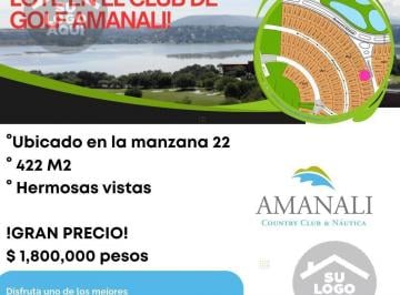 Terreno / Lote · 422m² · Terreno en Amanali, Club de Golf