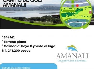 Terreno / Lote · 544m² · Terreno en Amanali Country Club &amp; Náutica